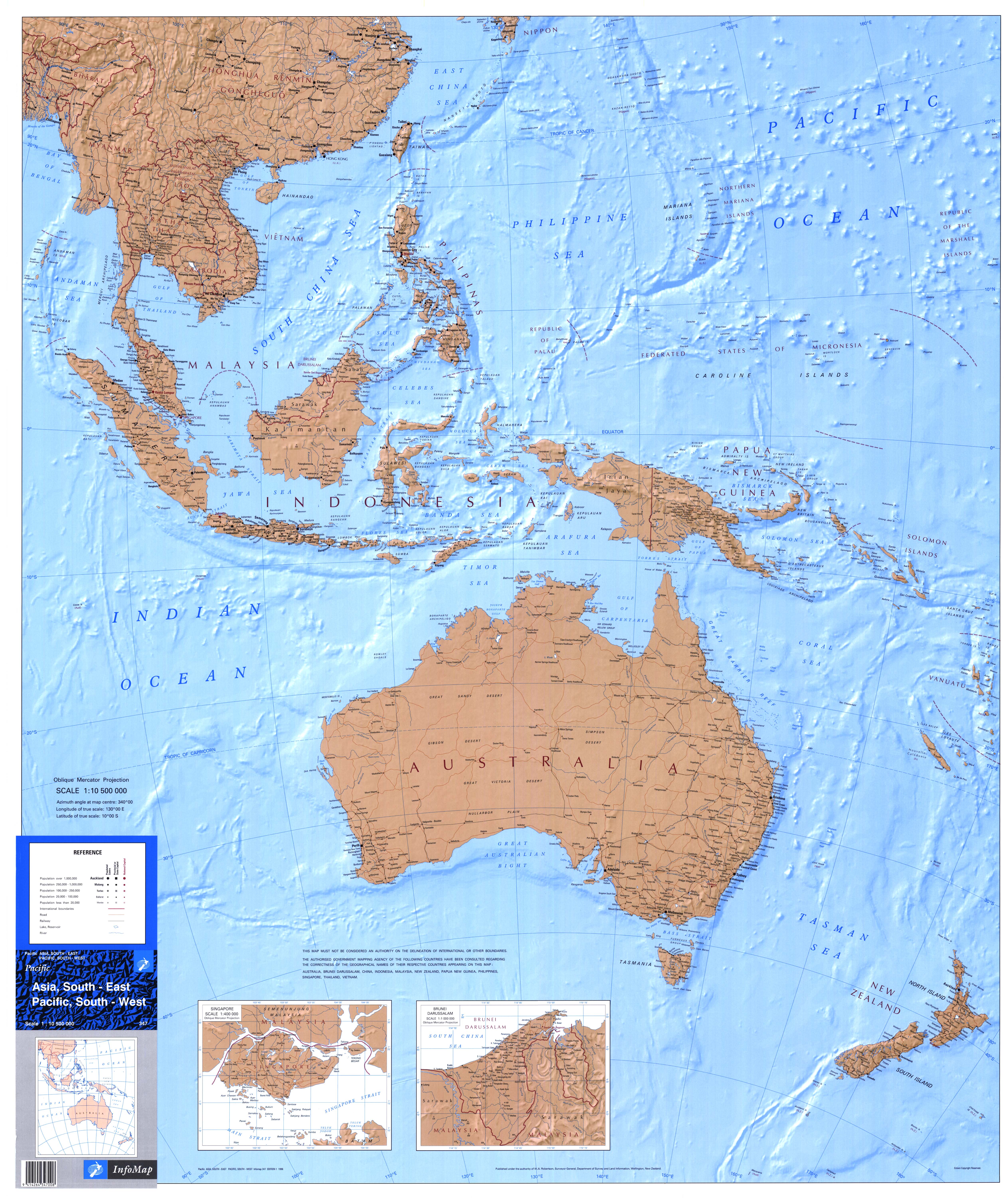 Typical map of Australia