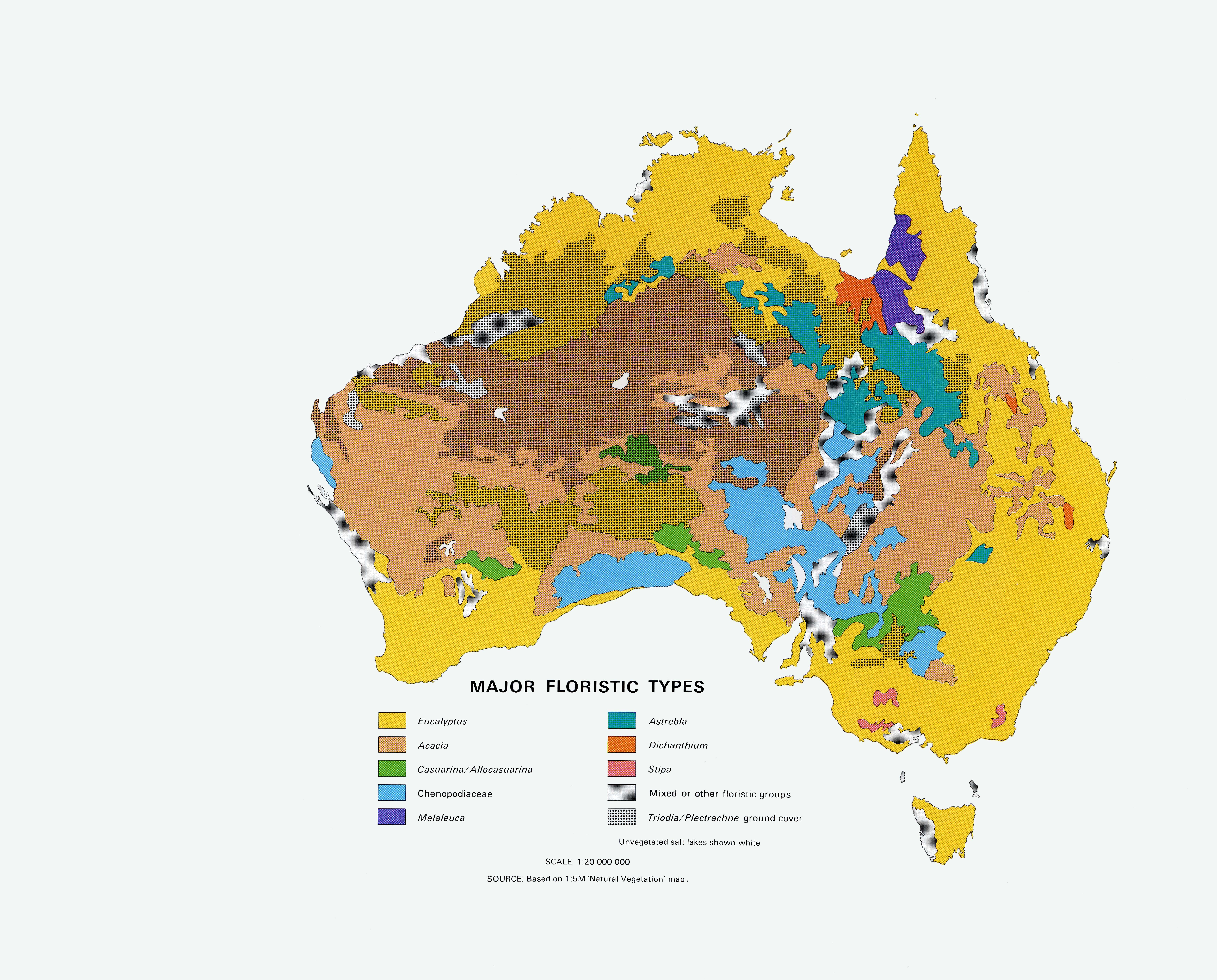 Map of Australian vegetation types