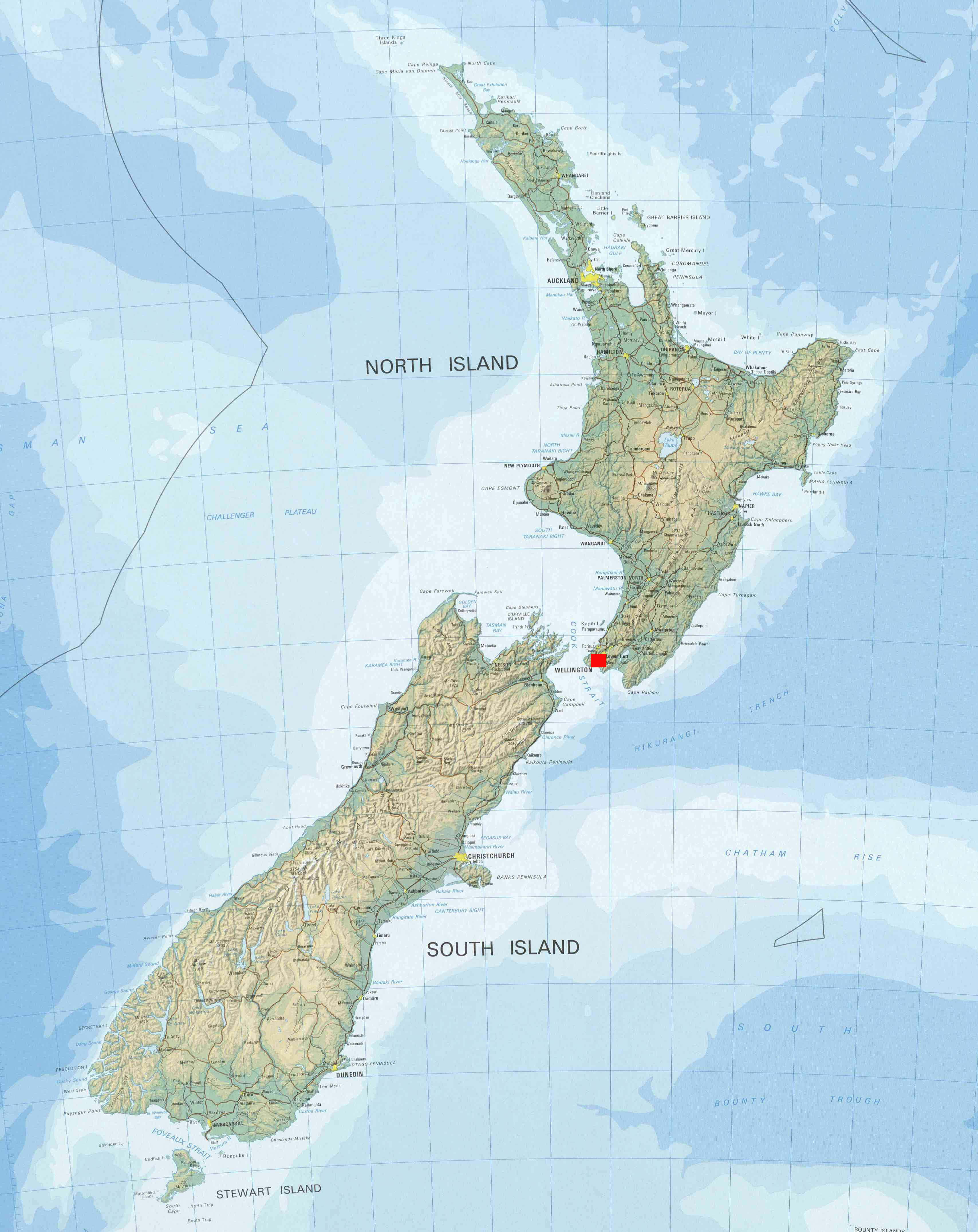 Map of New Zealand