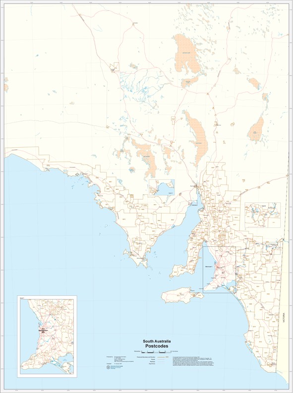 South Australia Postcode map